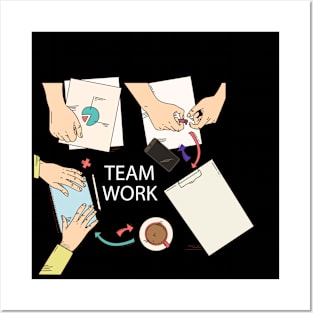 Team Work Illustration Posters and Art